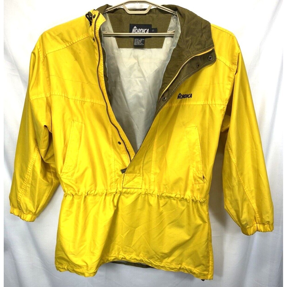 Nordica Classics Mens SZ L Ski Jacket Windbreaker Hooded Poly/Nylon 90's Vintage